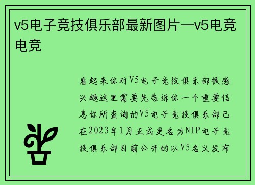 v5电子竞技俱乐部最新图片—v5电竞电竞
